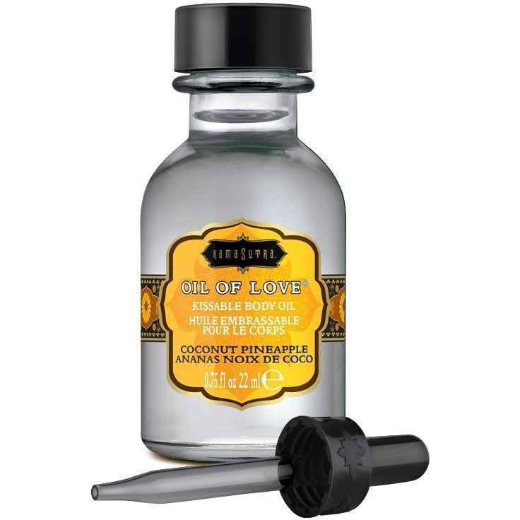 Масло для поцелуев 'Кокос и ананас' купить со скидкой в секс шопе  Лубриканты  Вкусовые, оральные