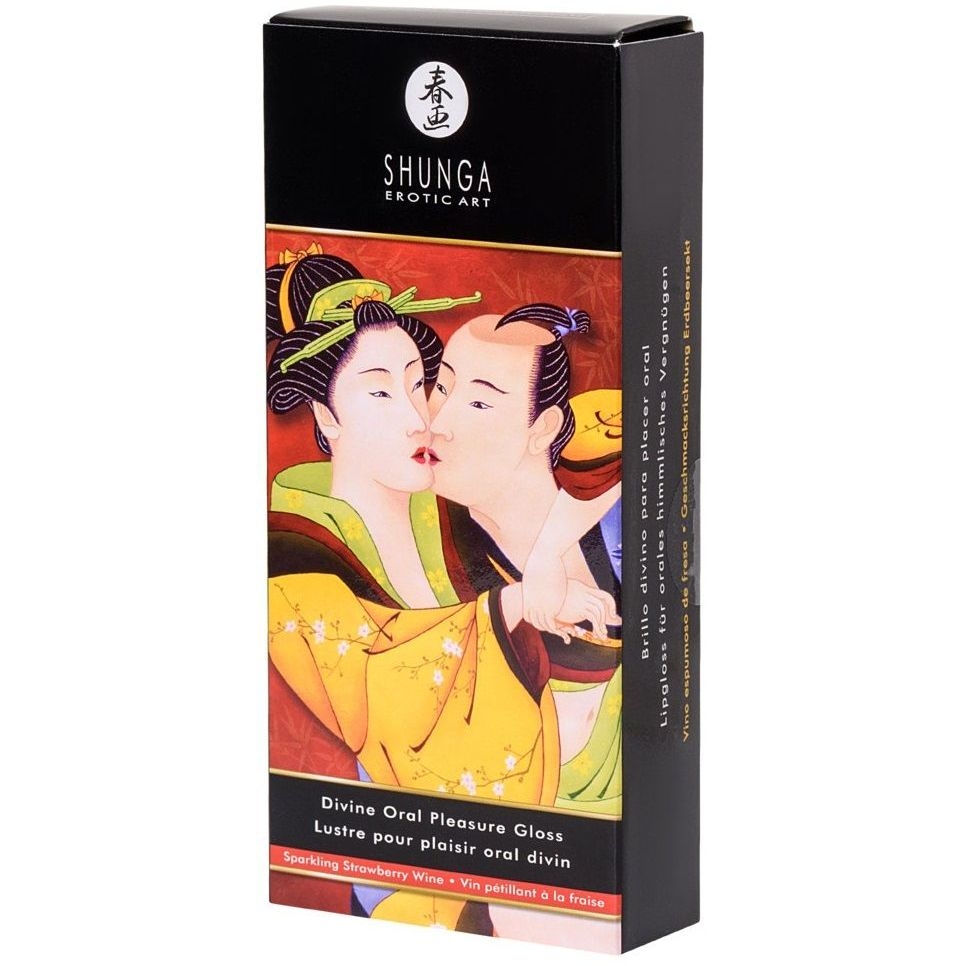Блеск для губ 3 в 1 Shunga Oral Pleasure Gloss Клубника с шампанским, 10 мл 7900s - SHUNGA  - Оральные смазки - Купить
