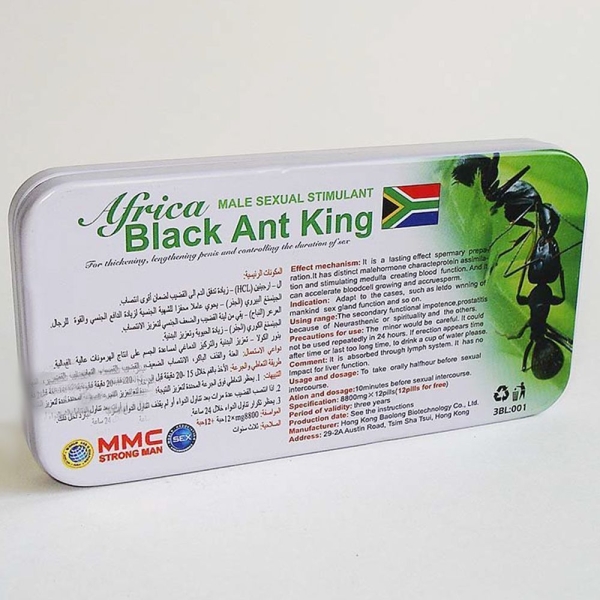 Africa Black Ant Африканский Царь черных Муравьев 12 табл + 12 шар