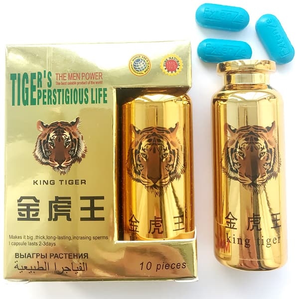 Препарат для эрекции и продления полового акта "Престижная жизнь Тигра", 10 таблеток