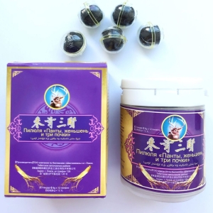 Пилюли для повышения потенции &quot;Панты, женьшень и три почки&quot;, 12 шт, 6 гр.
