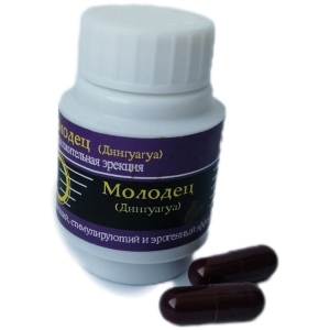 Возбудитель для мужчин &quot;Молодец (Дингуагуа)&quot;, 2 капсулы, 400 мг.