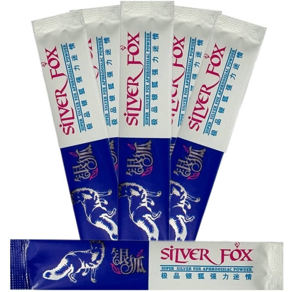 Женский возбудитель "Silver Fox" NEW, (Серебряная лиса), капли, 5 мл*12 саше