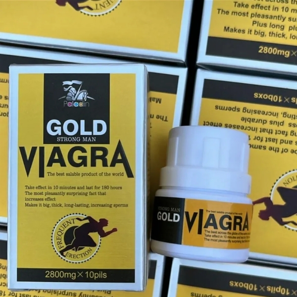 Возбуждающее для мужчин Gold Viagra Strong Man 2800 mg, 10 таблеток,