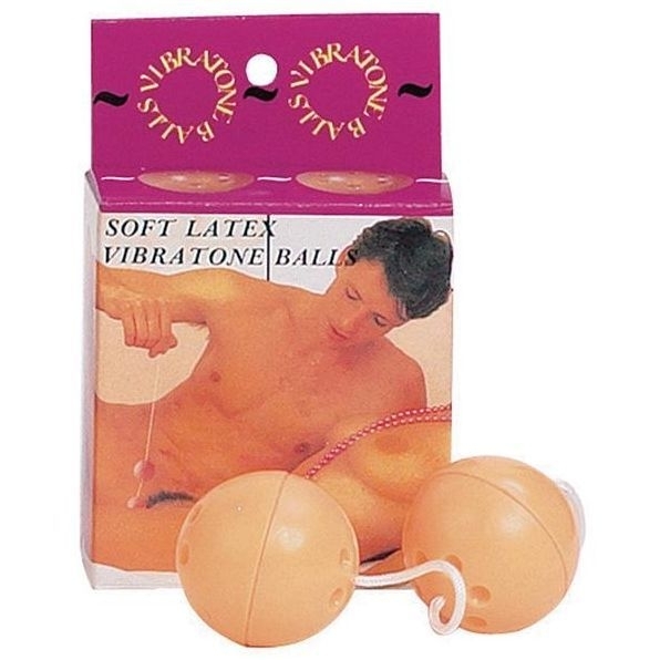 Gopaldas Latex Vibratone Balls, 3,5 см, телесные