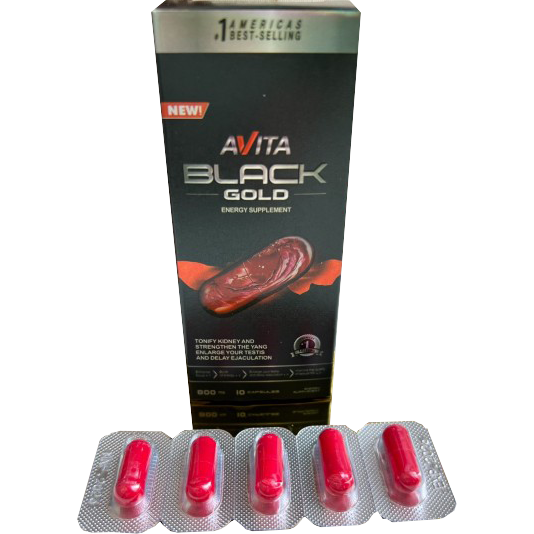 AVITA Black Gold Препарат для повышения потенции, возбуждающее средство, 10 капсул, 800 mg