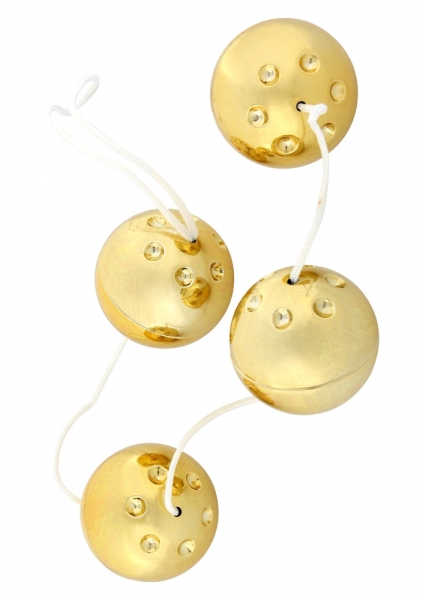 Вашинальные шарики "Seven Creations Gold Vibro Balls" , 4 шт.