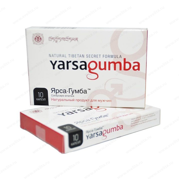 Препарат для повышения потенции "Ярсагумба Красная", 10 капсул, 432 мг.
