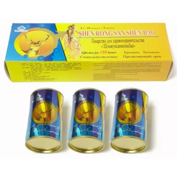 Шарики для усиления эрекции и оздоровления мочеполовой системы "Золотой олень" / "Шэнжунсаншэньбао" / "SHEN RONG SAN SHEN BAO", 10 штук, 6 гр.