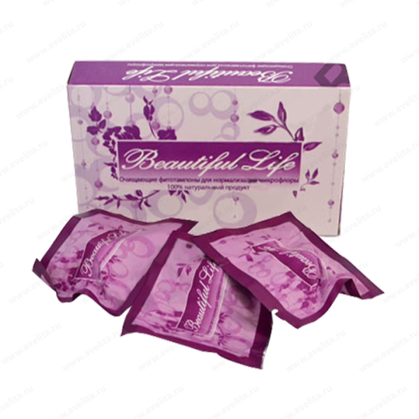 Тампоны для женской гигиены "Beautiful Life+" / "Бьютифул лайф+", 6 тампонов