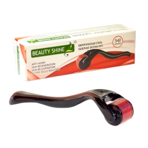 Мезороллер бьюти шайн для лица и тела 540 игл 0,5 мм