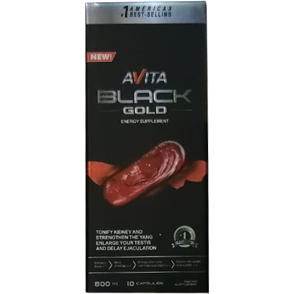 AVITA Black Gold Препарат для повышения потенции, возбуждающее средство, 10 капсул, 800 mg